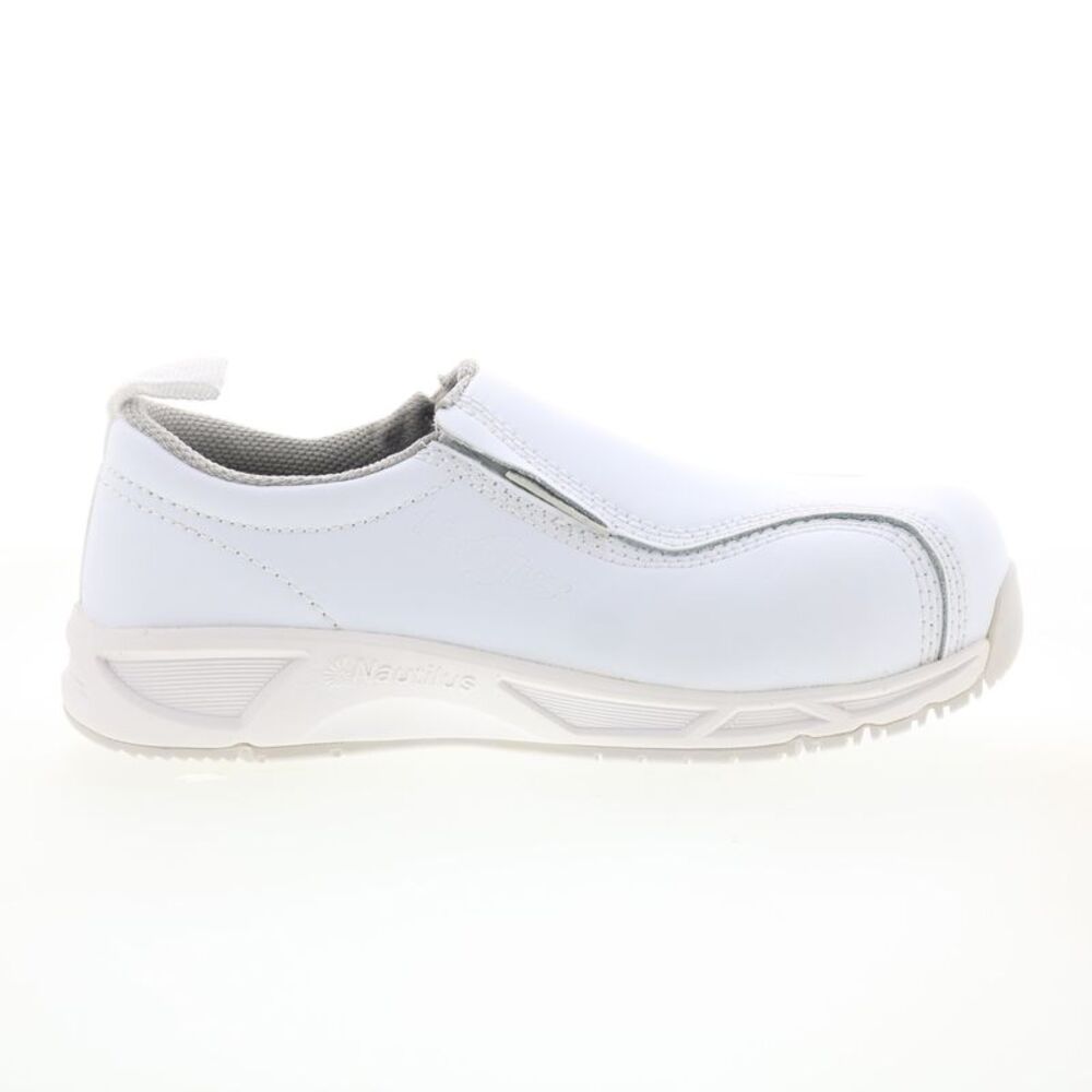 Nautilus Womens Specialty ESD Composite Toe SD10 Slip On White Shoes (NWT)